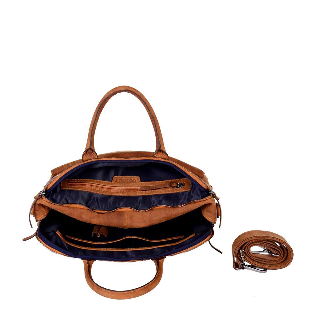 DSTRCT Wall Street Workingbag 17" cognac