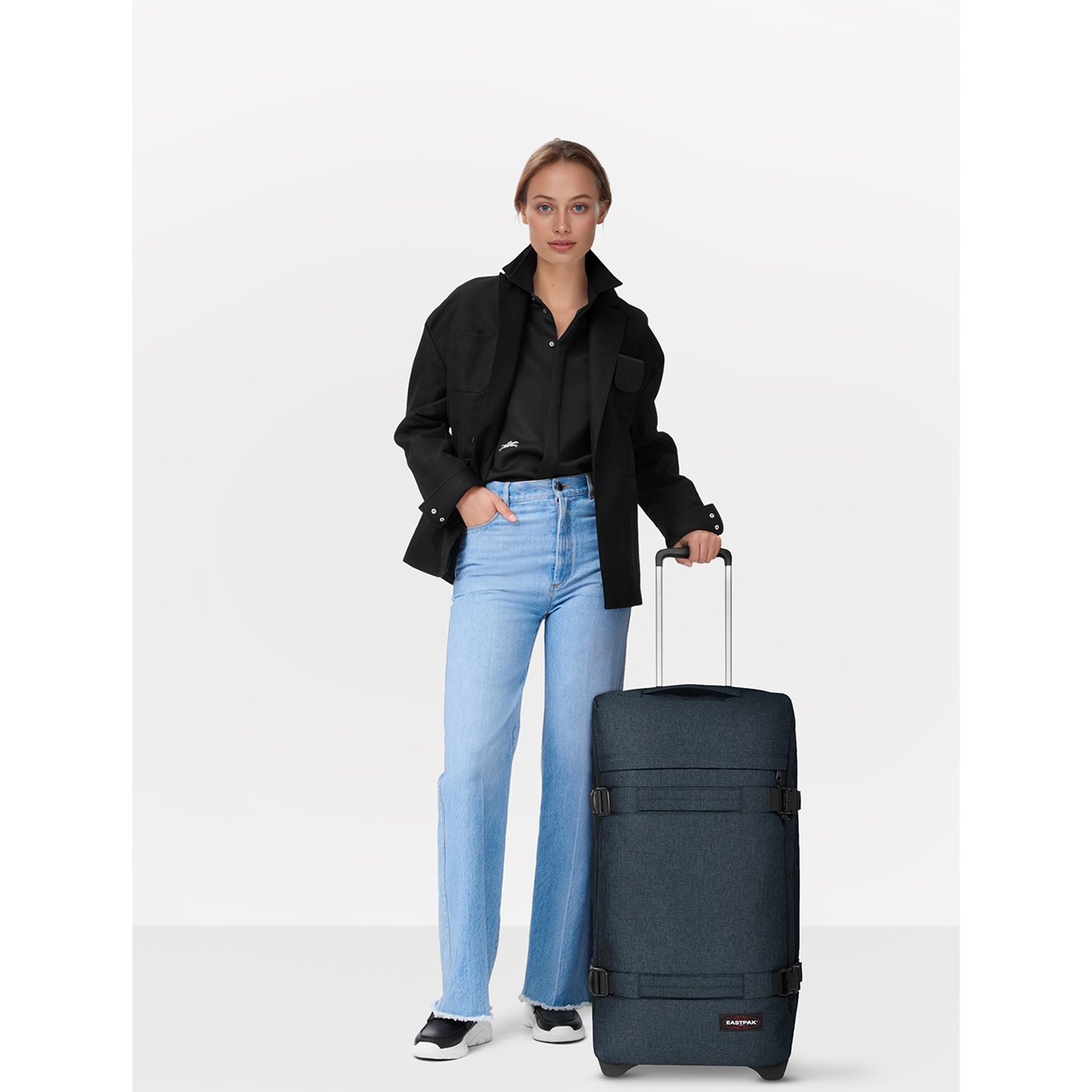 Eastpak Transit'R M triple denim Soft suitcase