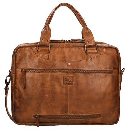 Bear Design Cow Lavato Laptoptasche Cognac