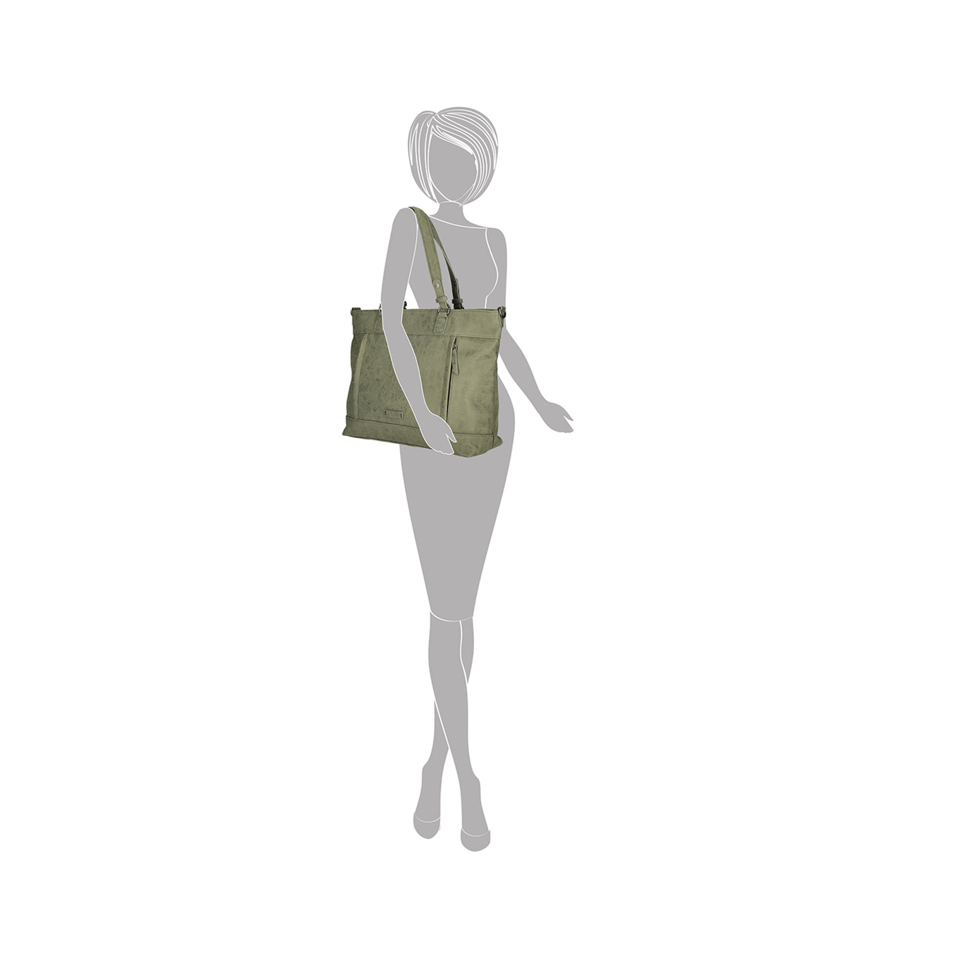 Enrico Benetti Ruby Shopper 15" olive