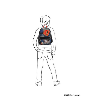 Zebra Trends Finn Backpack schwarz-dunkelblauer Rucksack
