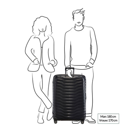 Samsonite Proxis Spinner 81 schwarzes Hartschalenetui