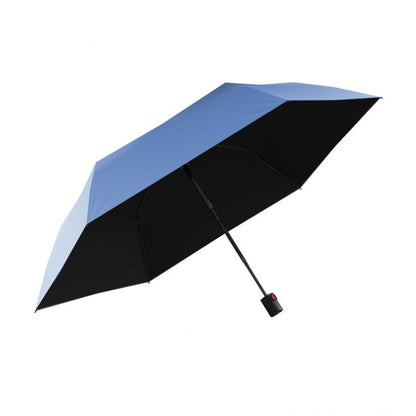 Knirps U.200 Ultra Light Duomatic Regenschirm UV-Schutz blau mit schwarzer Beschichtung