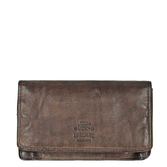 Bear Design Cow Lavato Women's Wallet 12cc CL782 brown