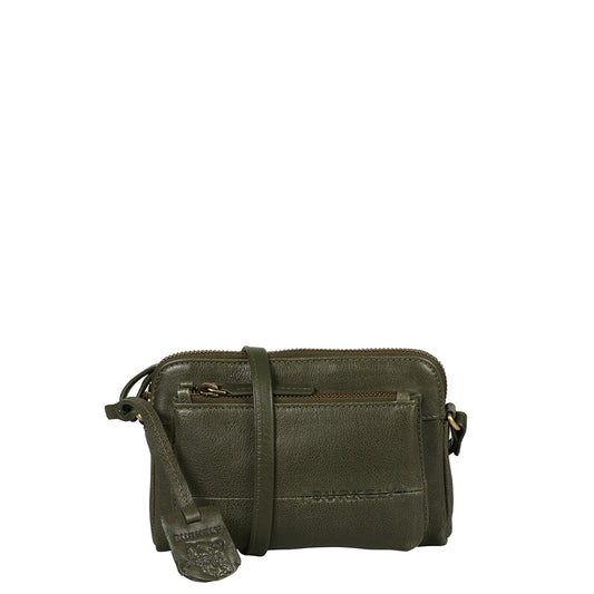 Burkely Natural Norah Minibag dunkelgrüne Damentasche