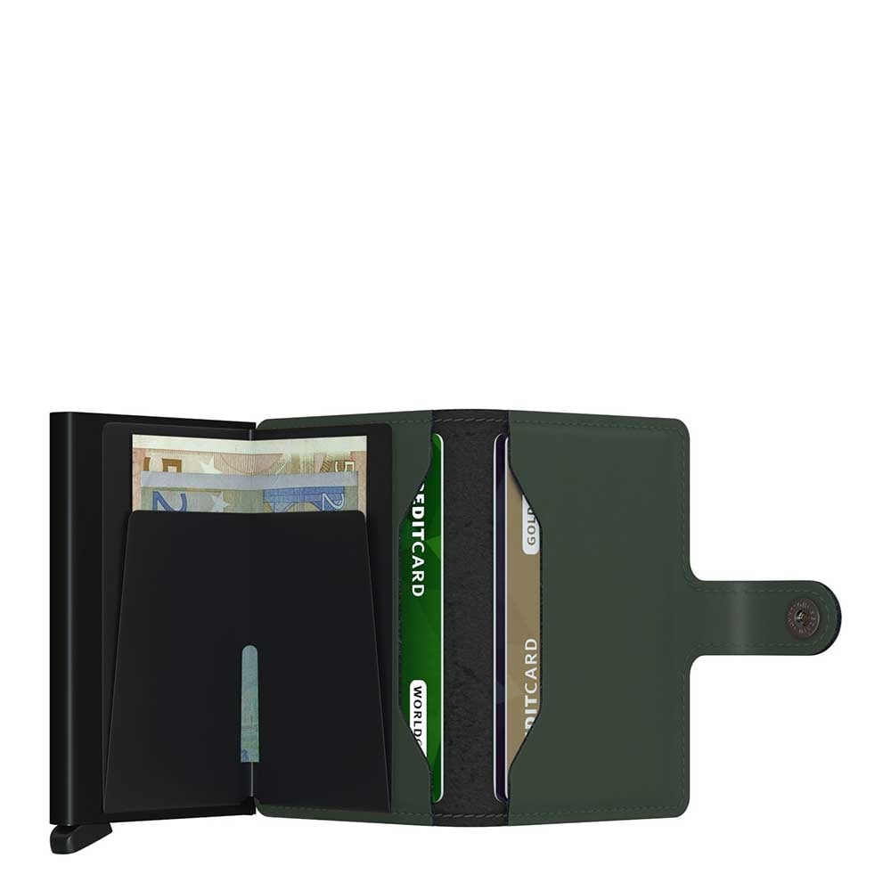 Secrid Miniwallet Wallet Mattgrün / Schwarz Damenbrieftasche