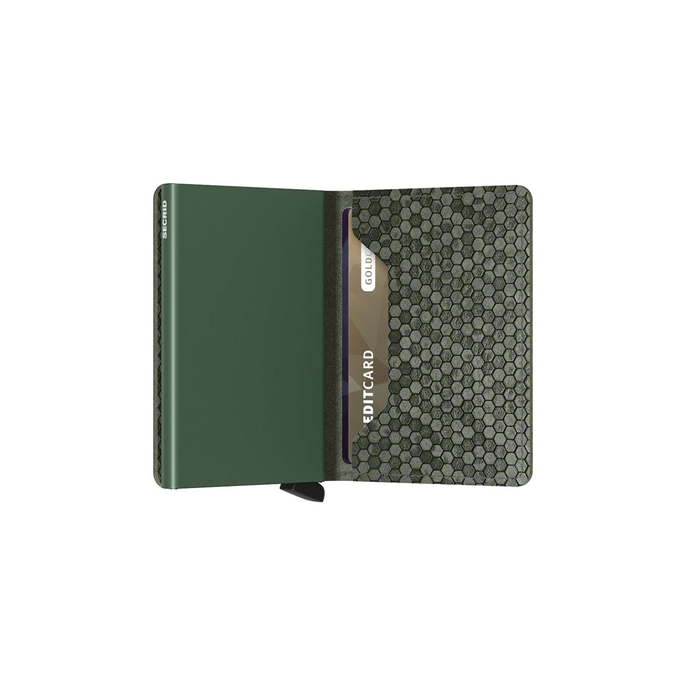 Secrid Slimwallet Hexagon grüne Damenbrieftasche