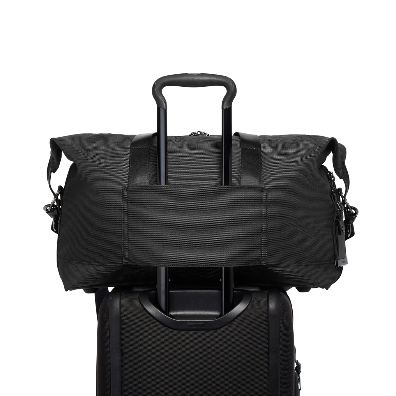 TUMI Alpha Double Expansion Satchel reflective TUMI jacquard