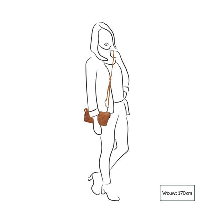 Bear Design Cow Lavato Clutch cognac