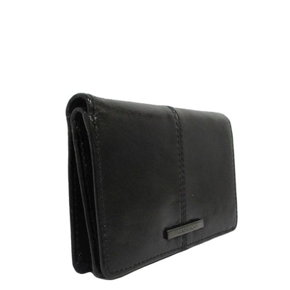 Claudio Ferrici Pelle Vecchia Geldbörse schwarz Damenbrieftasche