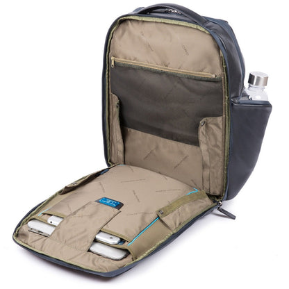 Piquadro Urban Fast-Check PC-Rucksack mit iPad-Fach, schwarzer Rucksack