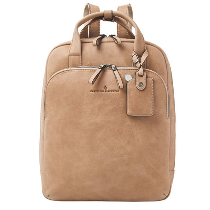 Castelijn &amp; Beerens Carisma Laptop-Rucksack 15,6 Zoll + Tablet-Rucksack in Beige