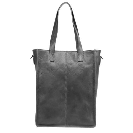 DSTRCT Raider Road Shopper Laptoptas 15.6" Leer zwart