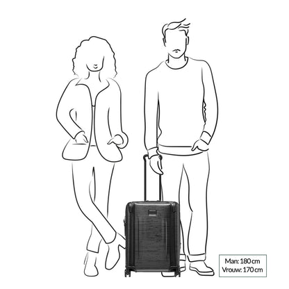 Tumi Tegra Lite Travel Handgepäck-Vordertasche mit Rollen, Schwarz/Graphit-Hartschalenkoffer