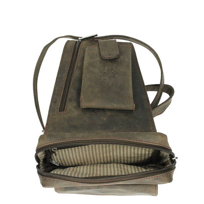 Bear Design Dark Nature Dagmar Crossover braune Herrentasche