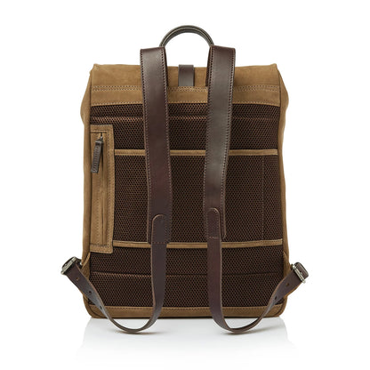 Castelijn &amp; Beerens Veneto Laptop-Rucksack aus Nubukleder, 15,6 Zoll, Taupe