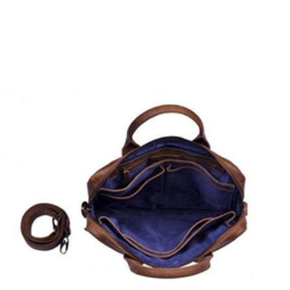 DSTRCT Limited Single Zip 14'' Laptop bag cognac