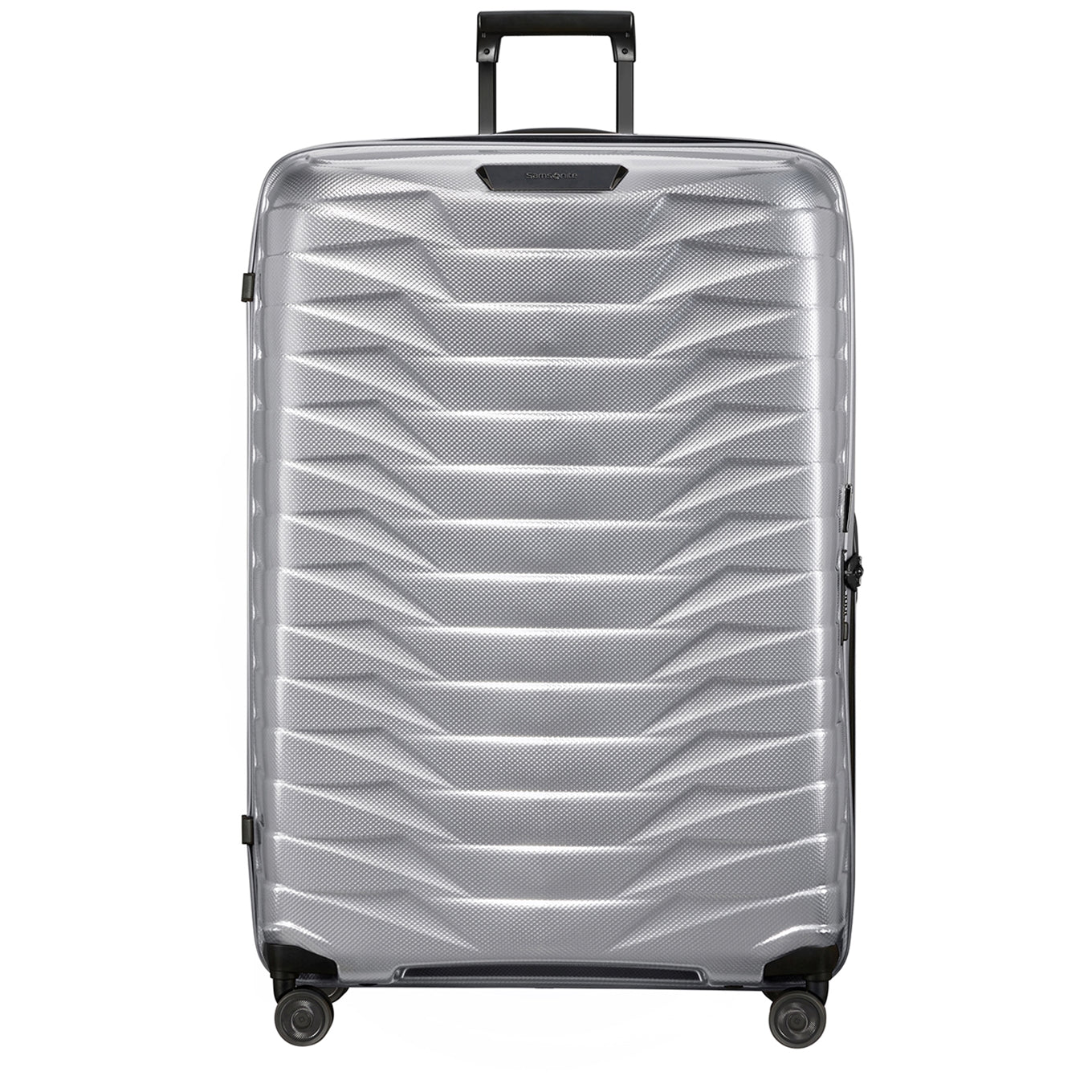 Samsonite Proxis Spinner 86 silbernes Hartschalenetui