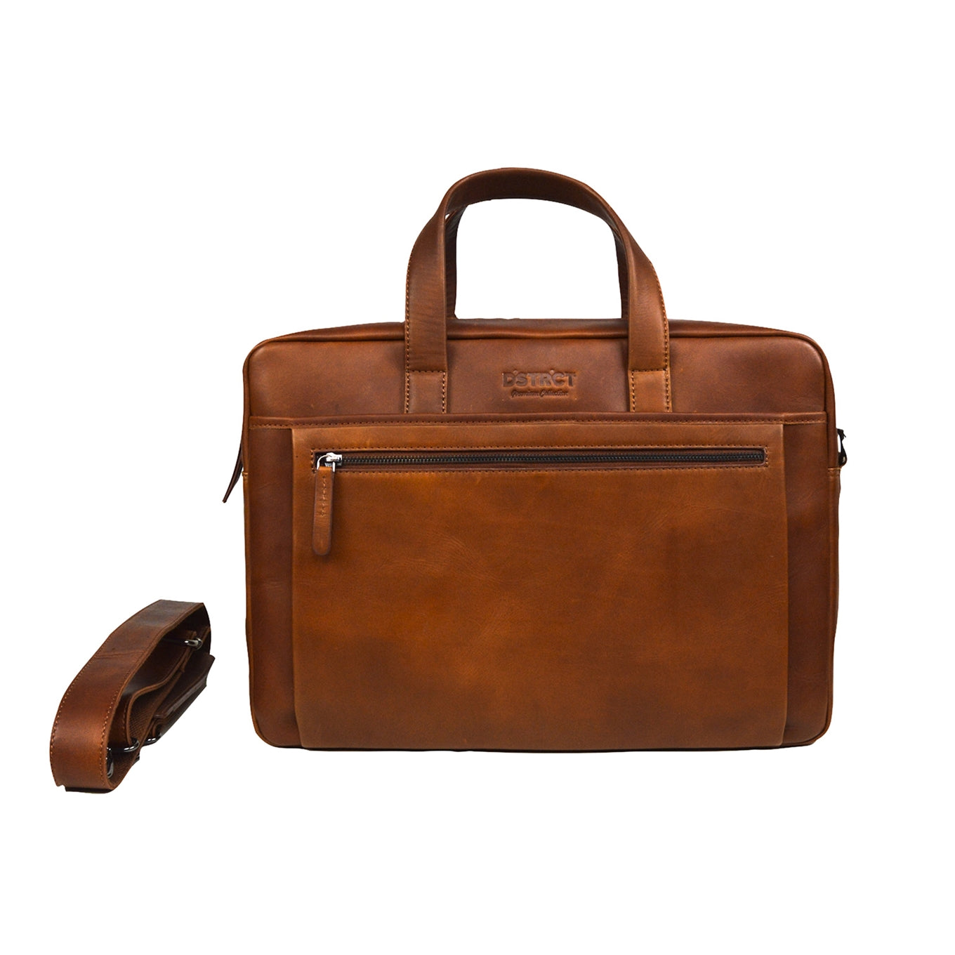 DSTRCT Premium Collection Laptopbag 17" cognac