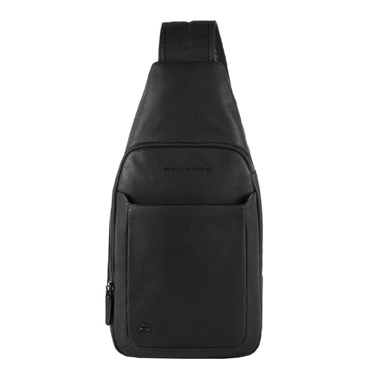 Piquadro Black Square Mono Slingbag with iPad Compartment black