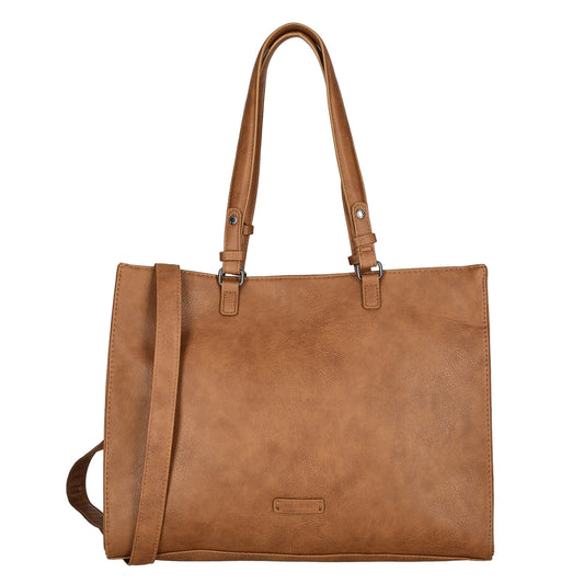 Enrico Benetti Lily Handbag 15" cognac