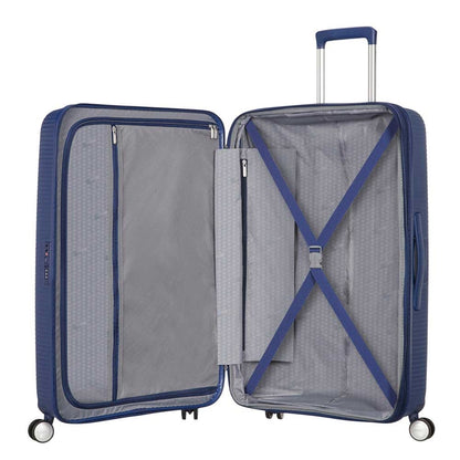 American Tourister Soundbox Spinner 77 Erweiterbares Hartschalenetui in Mitternachtsblau