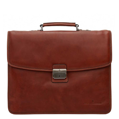 Castelijn &amp; Beerens Verona Laptoptasche 15,6" 3 Fächer hellbraun