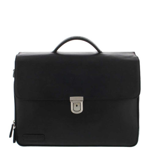 Plevier Vintage Oxford Laptop Bag 3 compartments 15.6" black