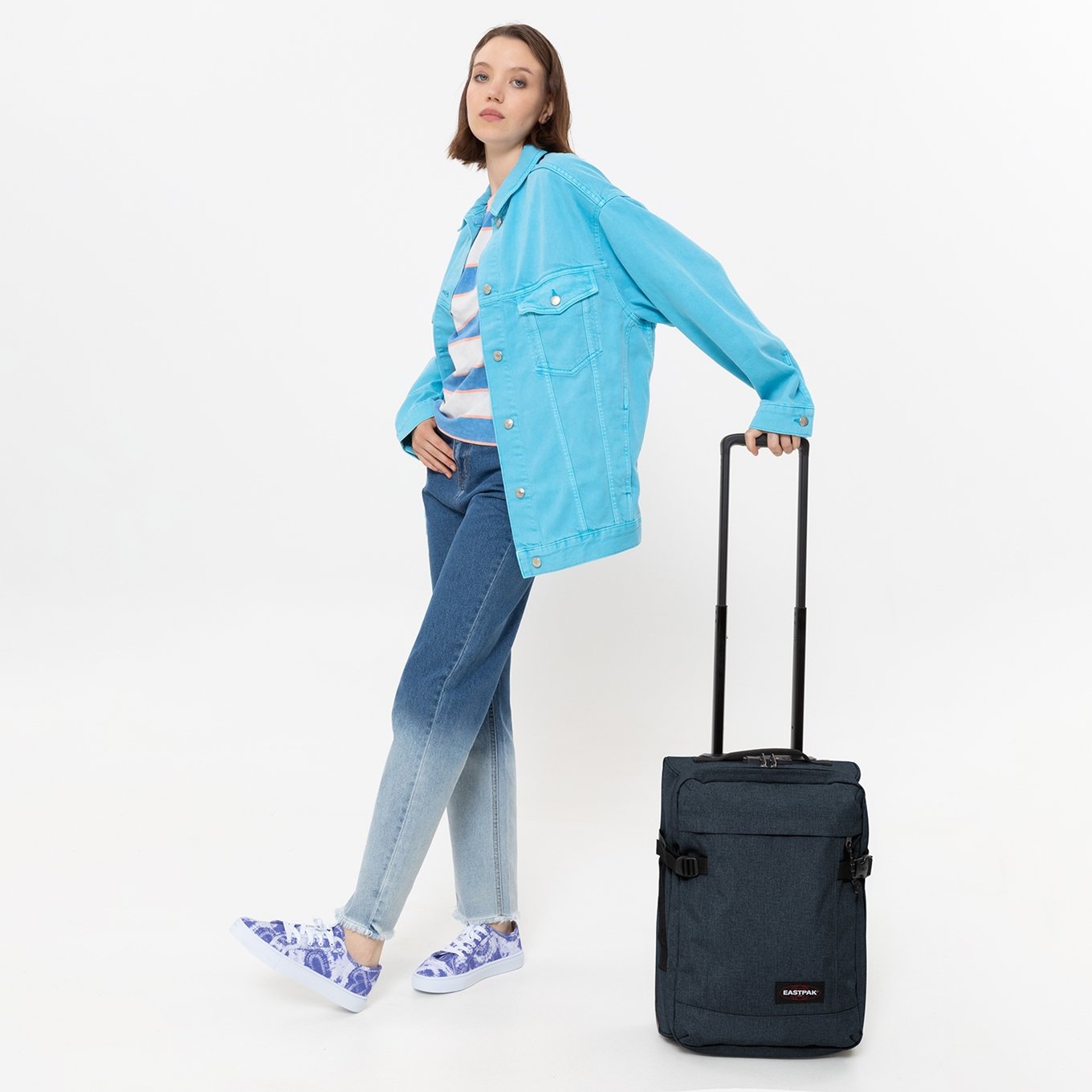 Eastpak Tranverz XXS triple denim Soft suitcase