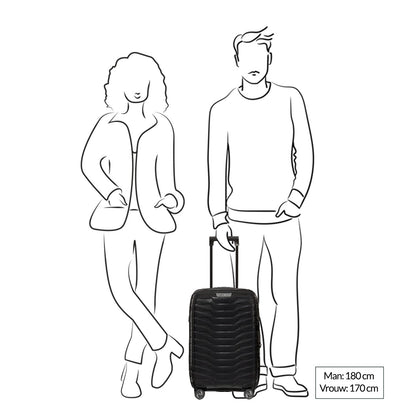 Samsonite Proxis Spinner 55/35 Erweiterbares Hartschalenetui in Petrolblau