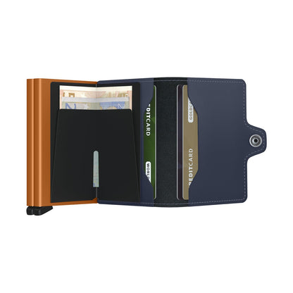 Secrid Twinwallet Matte Nachtblau &amp; Orange Damenbrieftasche