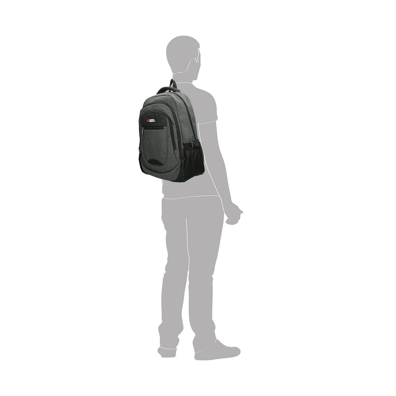 Enrico Benetti Hamburg 17'' Laptop Backpack grey