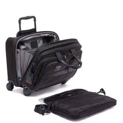 Tumi Alpha DLX Laptoptasche mit Rollen, schwarz, weicher Koffer