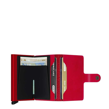 Secrid Miniwallet Wallet rotes Leder Damenbrieftasche