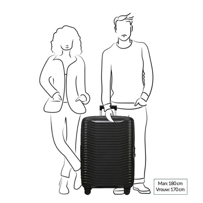 Samsonite Upscape Spinner 81 erweiterbares schwarzes Hartschalenetui