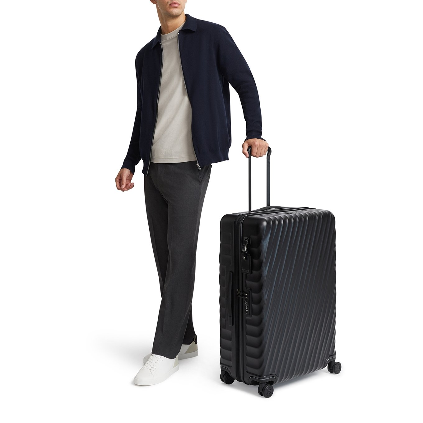 Tumi 19 Degree Ext Trip EXP 4 Whl P/C Hartschalenetui mit grauer Textur