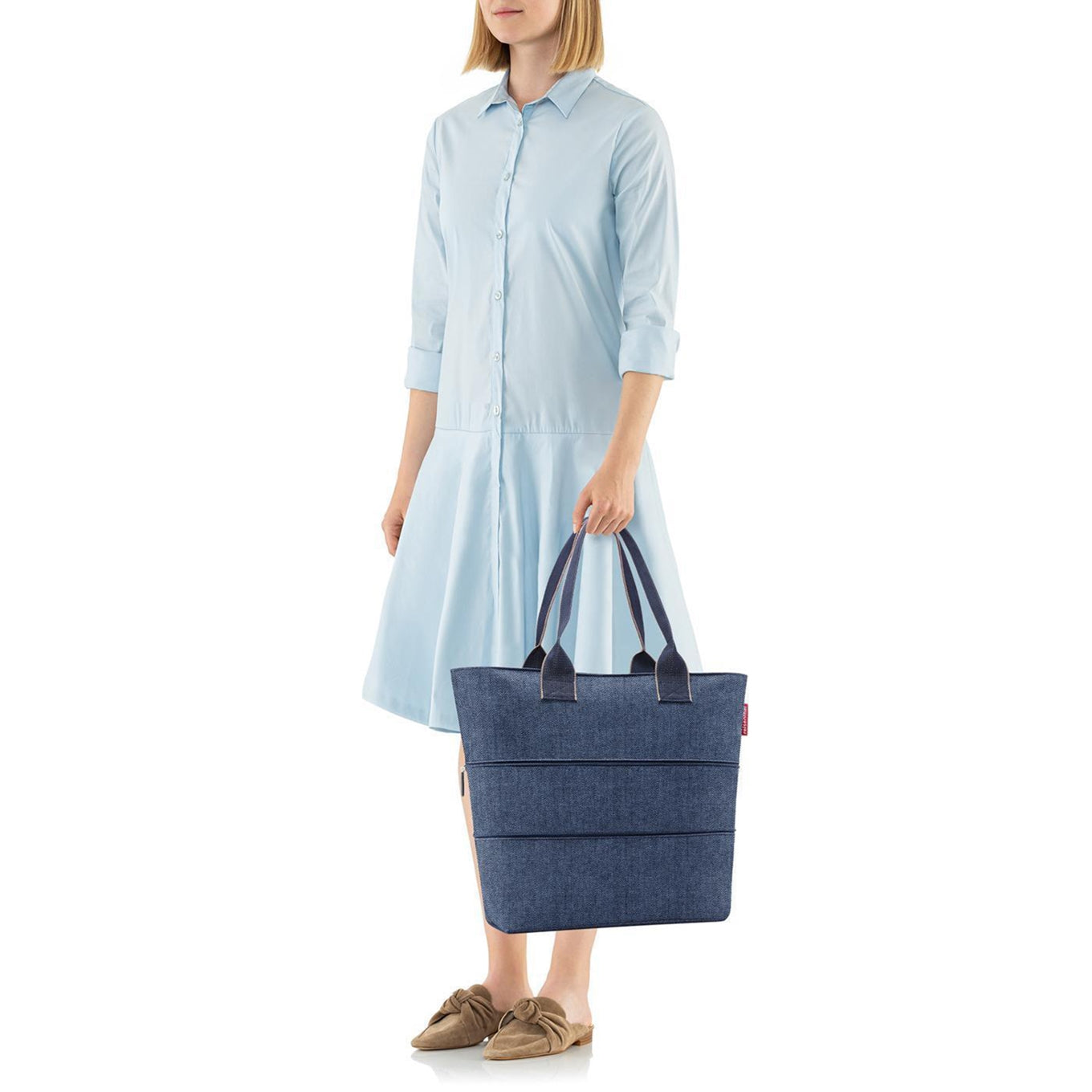 Reisenthel Shopping Shopper e1 herringbone dark blue