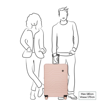 Bric's Ulisse Trolley Expandable Medium Pearl Pink Hard Case