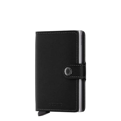 Secrid Miniwallet Wallet aus schwarzem Leder Damenbrieftasche