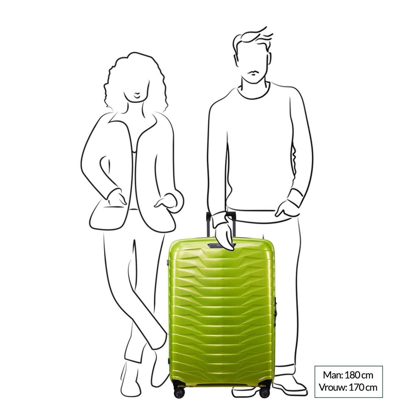 Samsonite Proxis Spinner 81 Limetten-Hartschalenkoffer