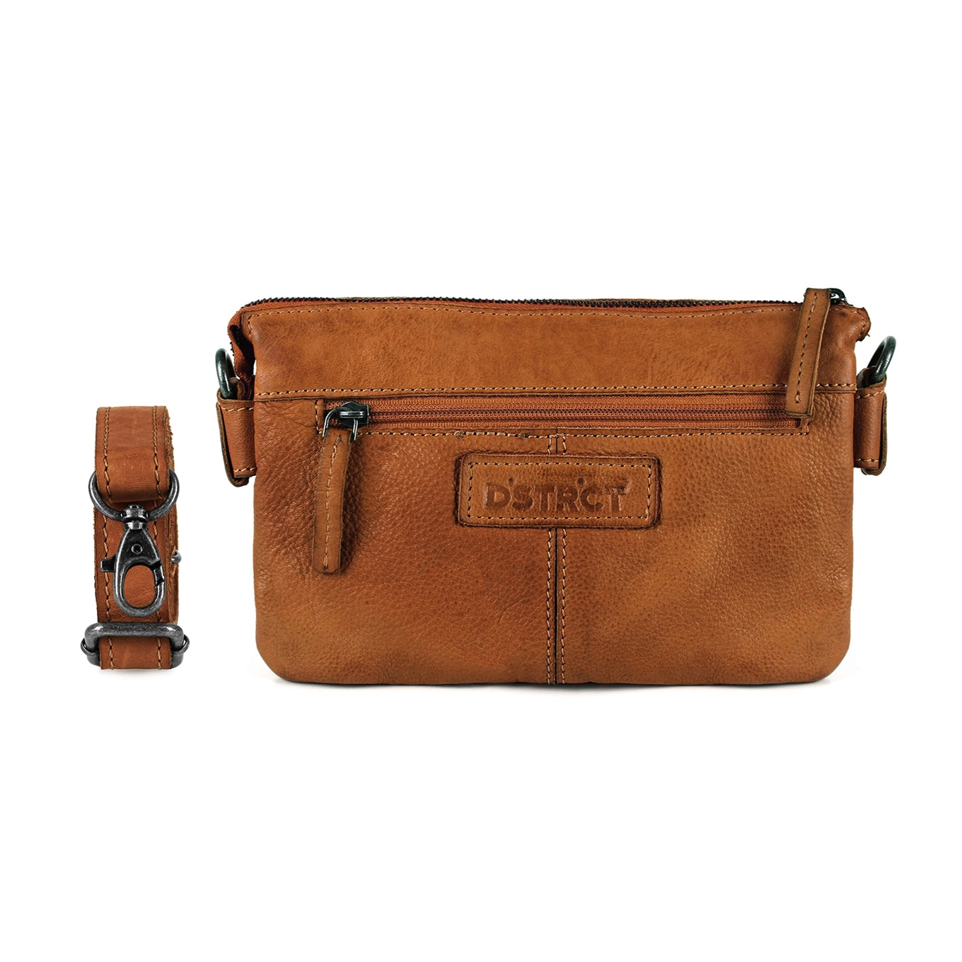 DSTRCT Harrington Road Cross Body Clutch Cognac Damentasche