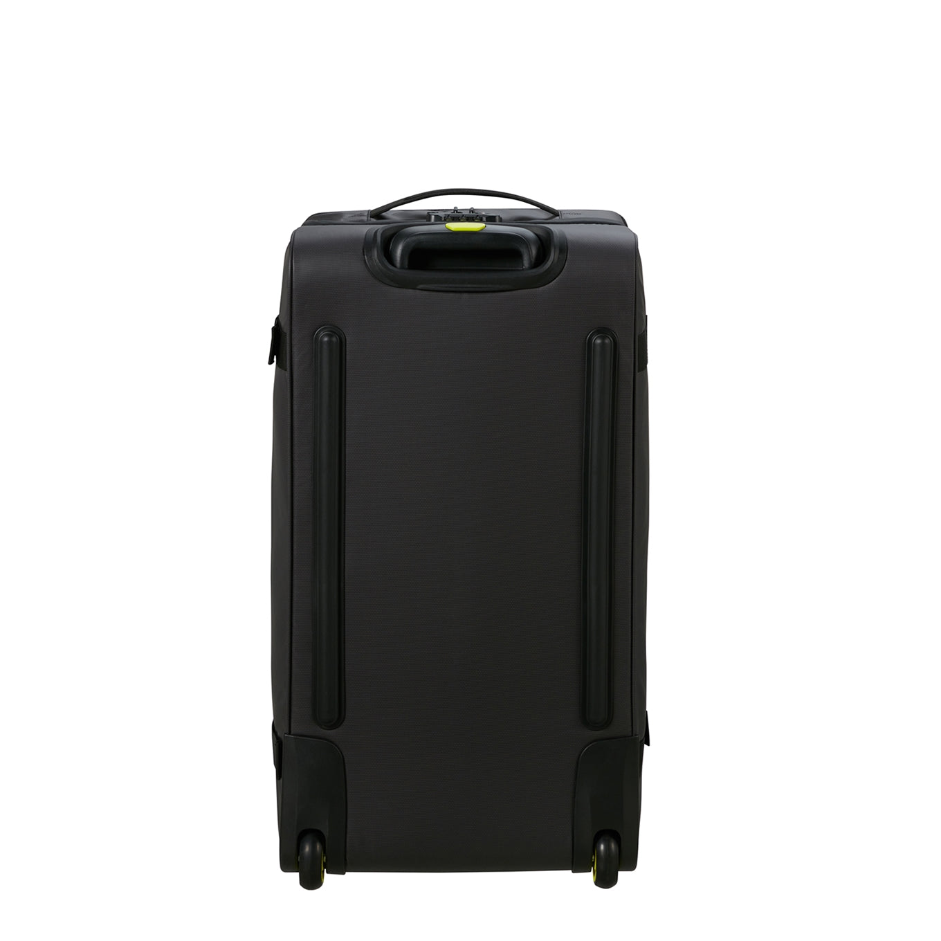 American Tourister Urban Track Duffle/Wheels M Beschichtete Reisetasche in Schwarz/Limette