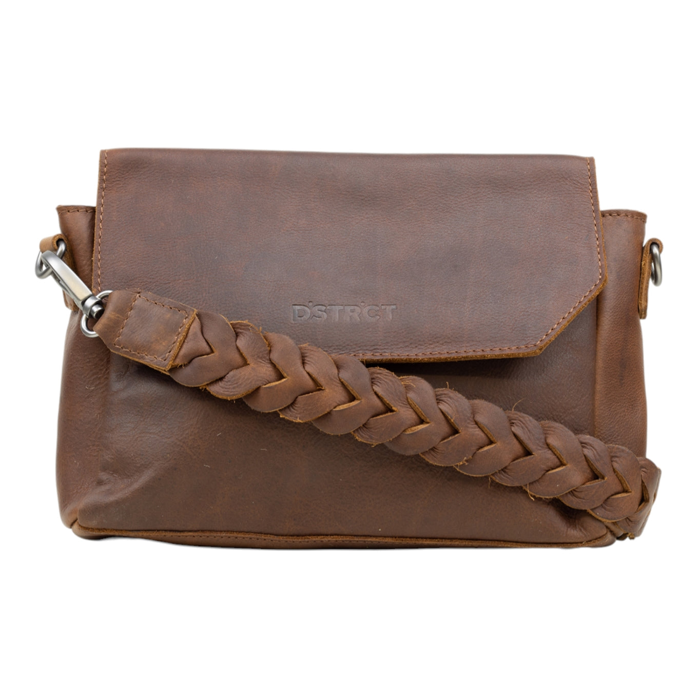 DSTRCT Preston Park Shoulder Bag Flap Bag L cognac