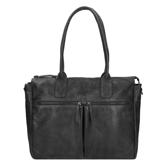 Bear Design Callisto Pelle Binni Laptop shoulder bag black