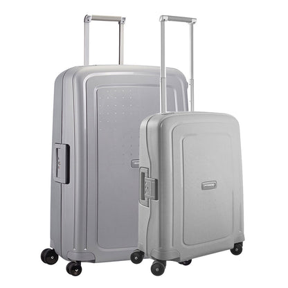 Samsonite S'Cure Spinner 55 + 75 Set Silber Hard Case