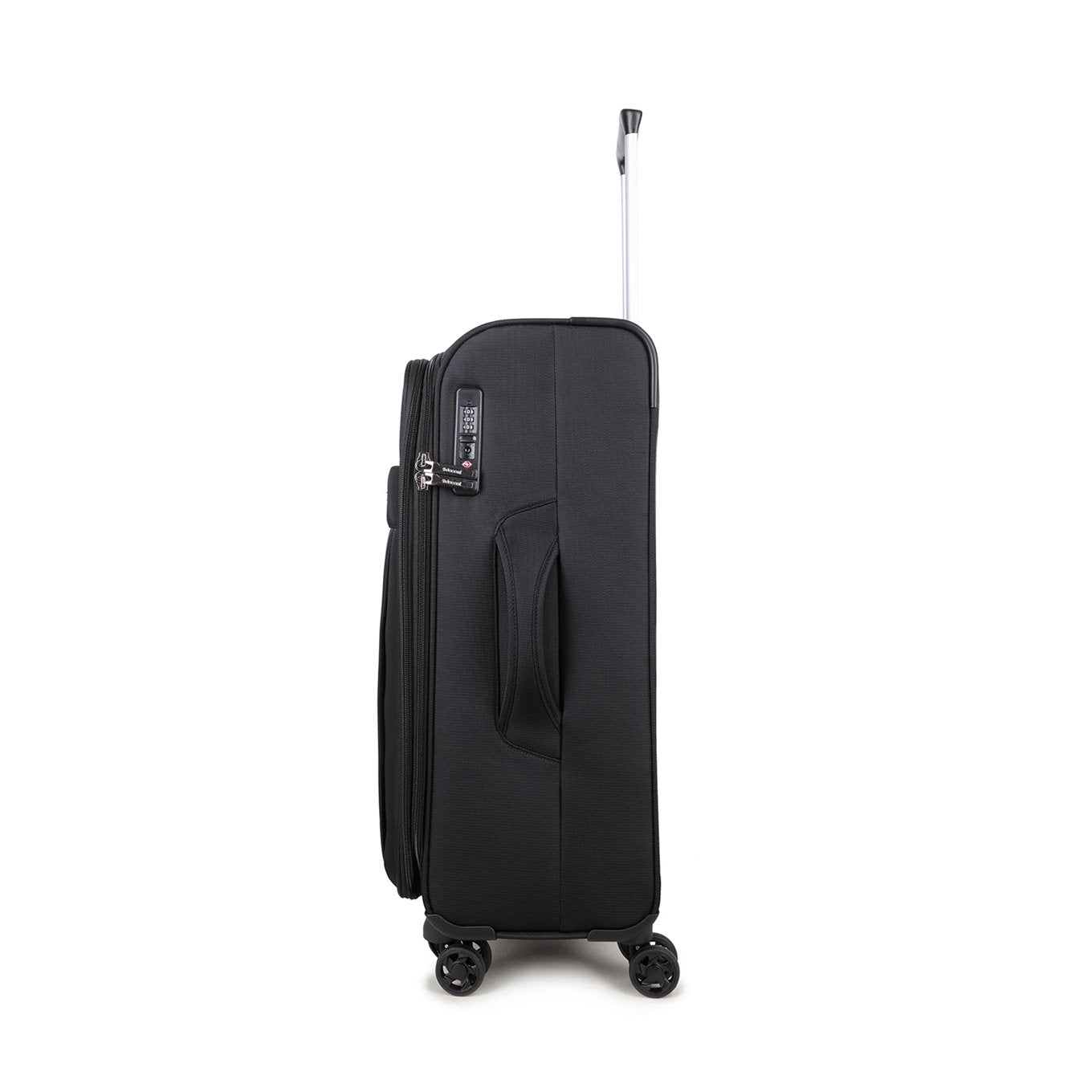 Decent D-Upright Trolley 55 black Soft suitcase