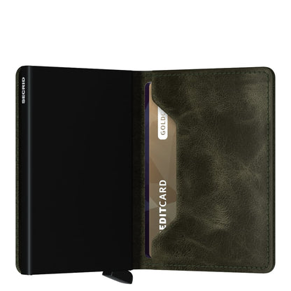 Secrid Slimwallet Portemonnee Vintage olive black