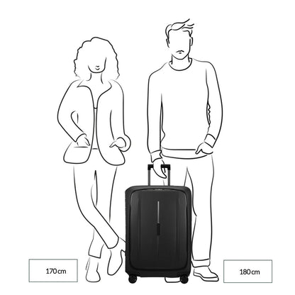 Samsonite Essens Spinner 69 anthrazit/rotes Hartschalenetui