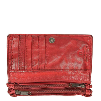 Bear Design Cow Lavato Women's Wallet 12cc red