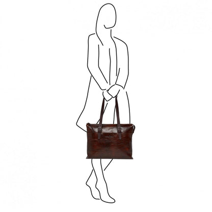 Castelijn &amp; Beerens Rien Laptop-Umhängetasche 15,4'' RFID Cognac